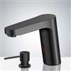 Fontana Commercial Matte Black Touch Less Automatic Sensor Faucet & Manual Soap Dispenser